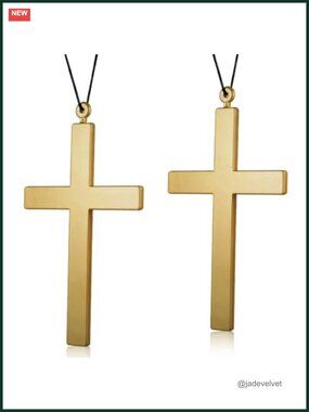 Oversized Cross Necklace Costume 9" Nun Priest Monk Cosplay Prop